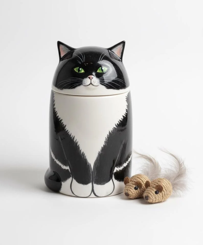 ceramic pet urn view